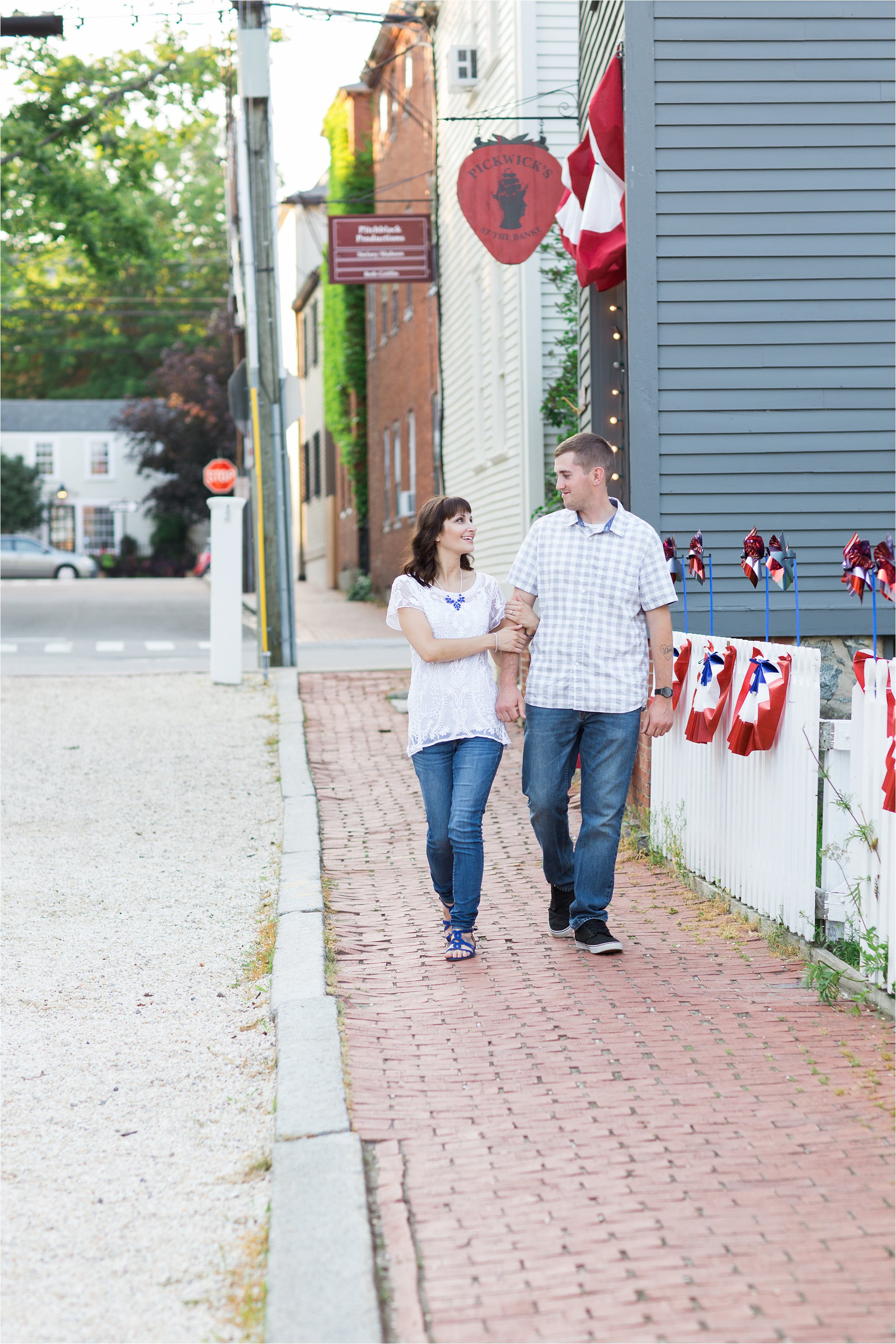 Couple Walking in Portsmouth, NH (C) Maundy Mitchell