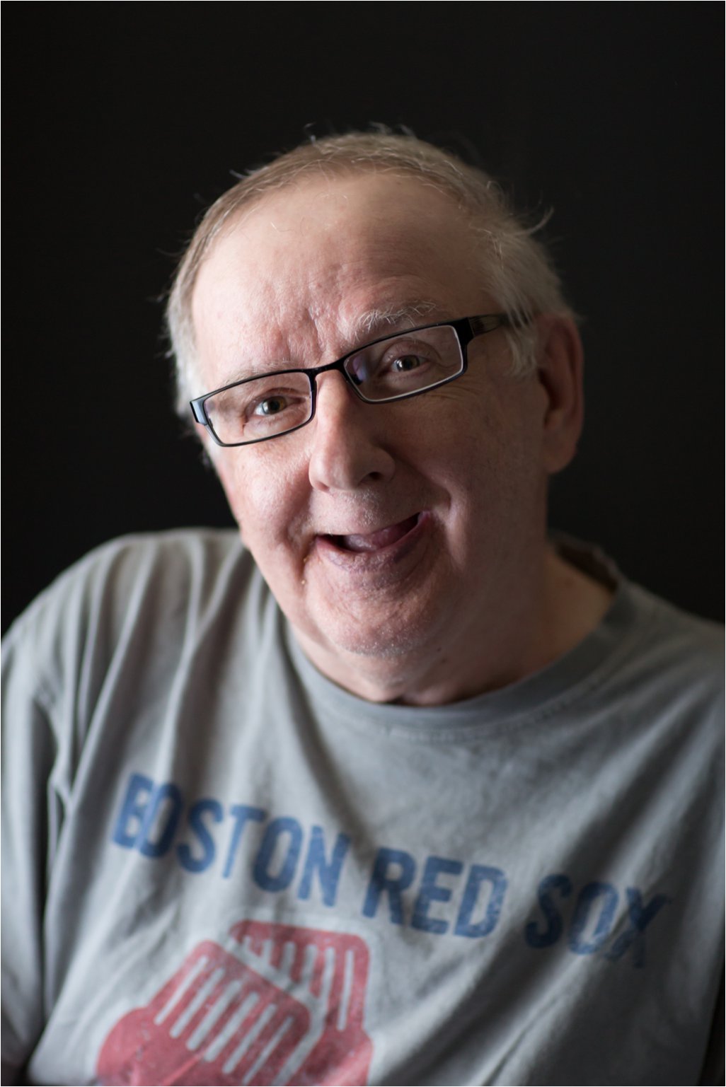 Happy Elderly Man in Red Sox Shirt (C) Maundy Mitchell