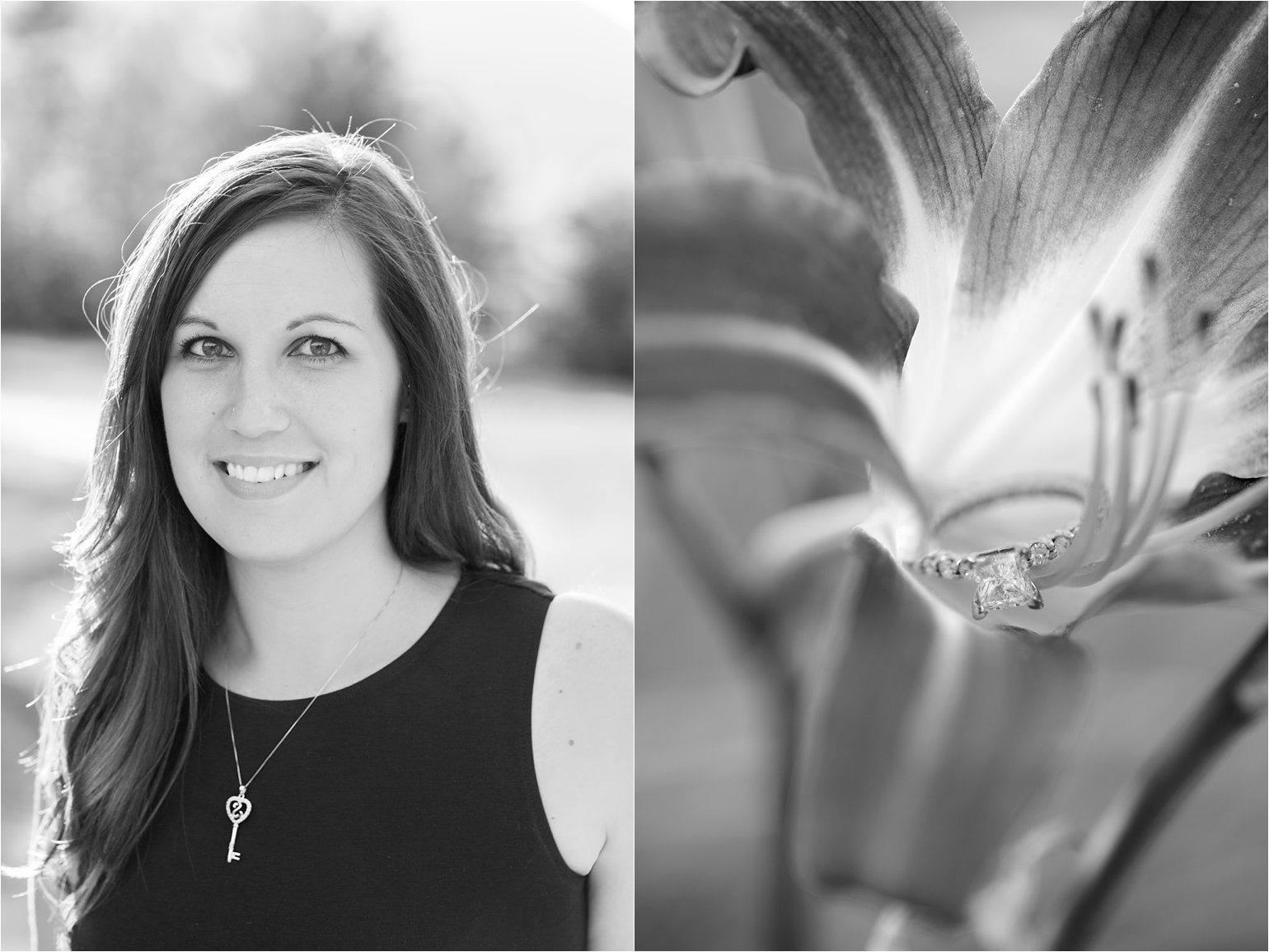Black & White Bride-to-Be & Ring in Daylily © 2015 Maundy Mitchell