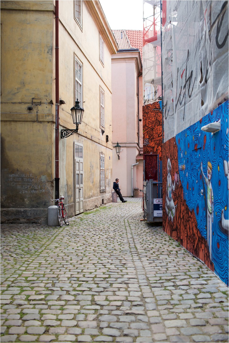 Street with Grafitti  in Prague (C) Maundy Mitchell