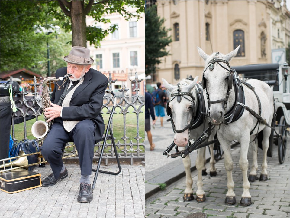 Musician and Horses in Prague (C) Maundy Mitchell