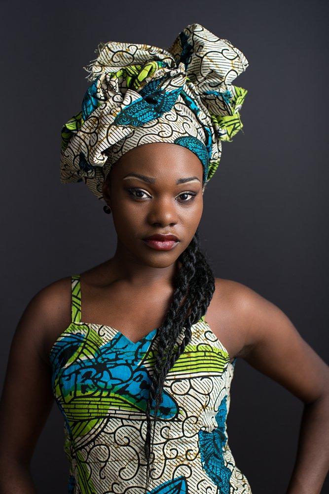 african dress with head wrap