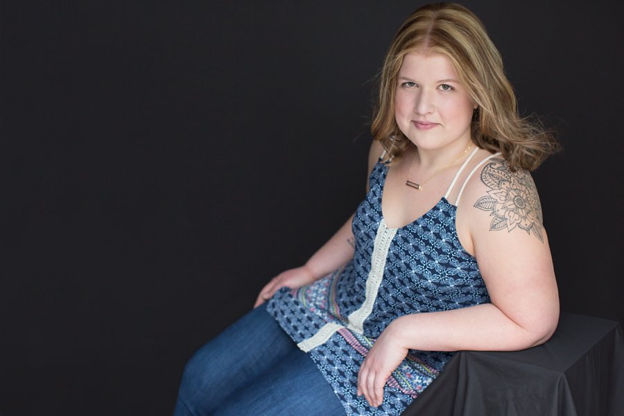 Portrait of Sarah in Blue Top