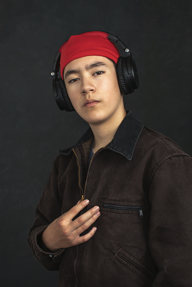 Portrait of a Young Man with Headphones