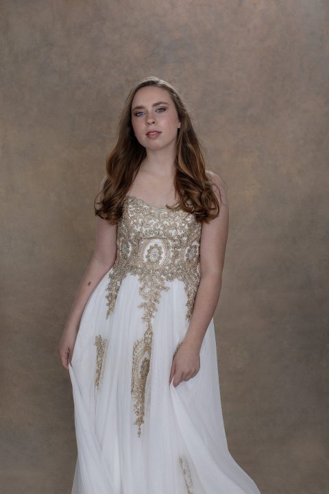 Kenzie in prom gown