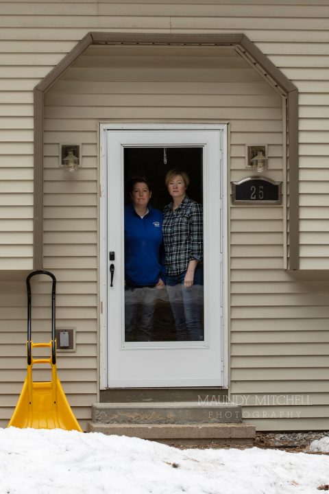 Paula and Heidi at their home