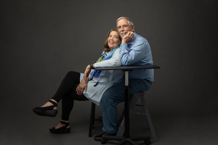 Plymouth, NH, studio photos - anniversary photo of Suzan and Bob