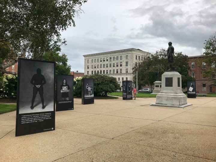 The second placement of the Protest Portraits exhibit at the NH State House in Concord