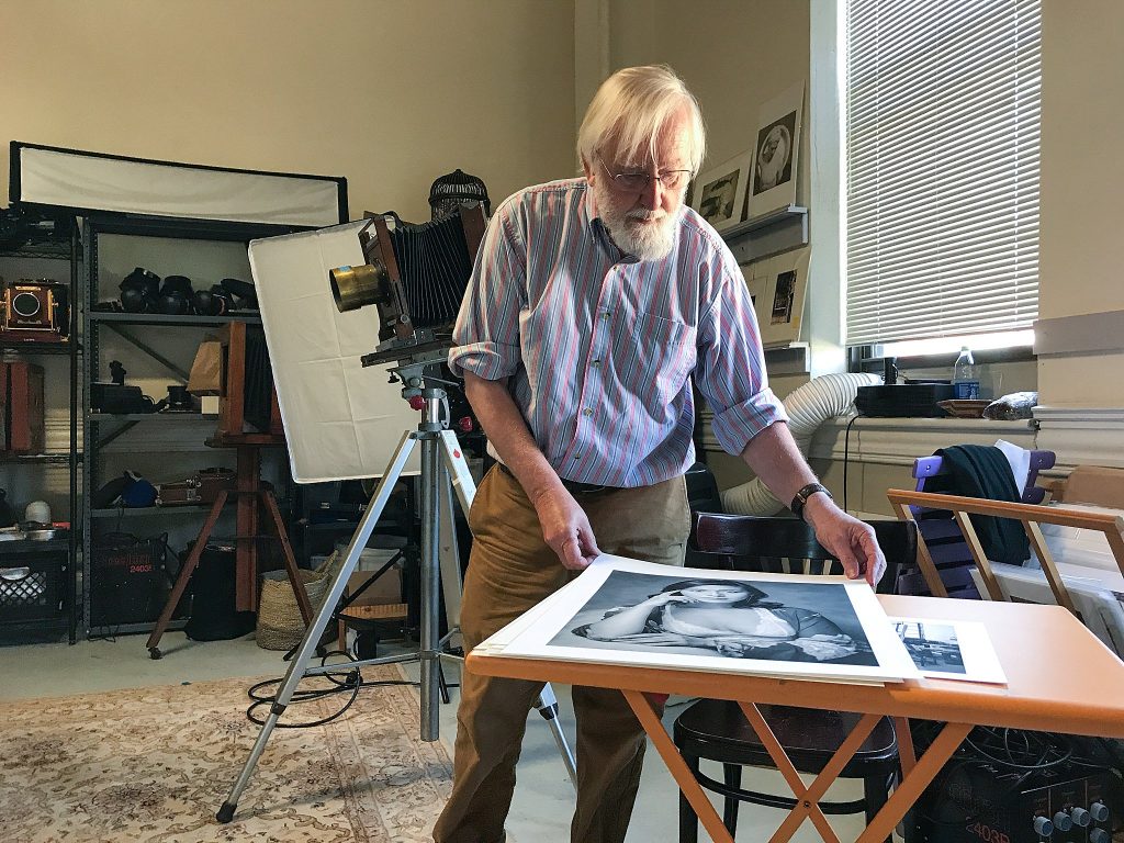 Photographer Gary Samson shows his portraits in his Manchester, NH studio