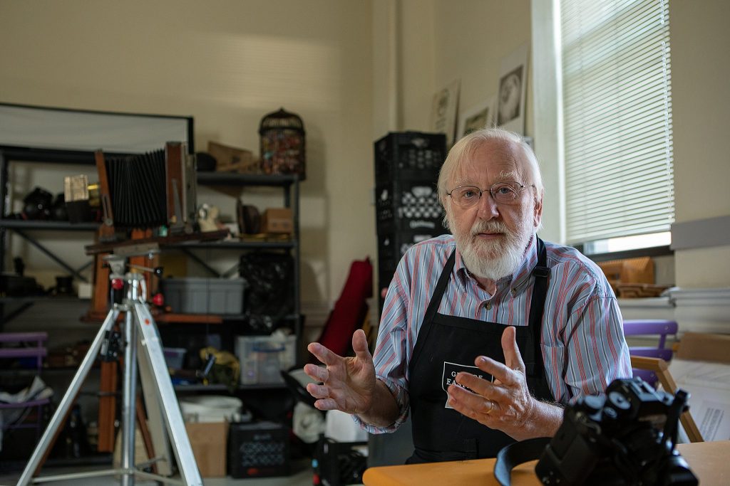 Portrait of photographer Gary Samson in his studio