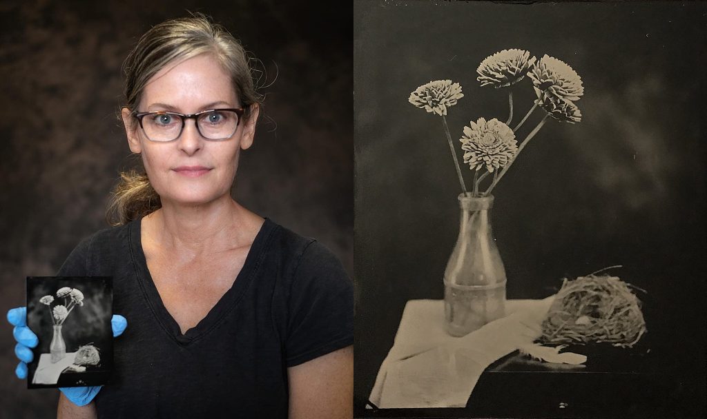 Portrait of Maundy Mitchell by Gary Samson / Maundy's tintype of a still life