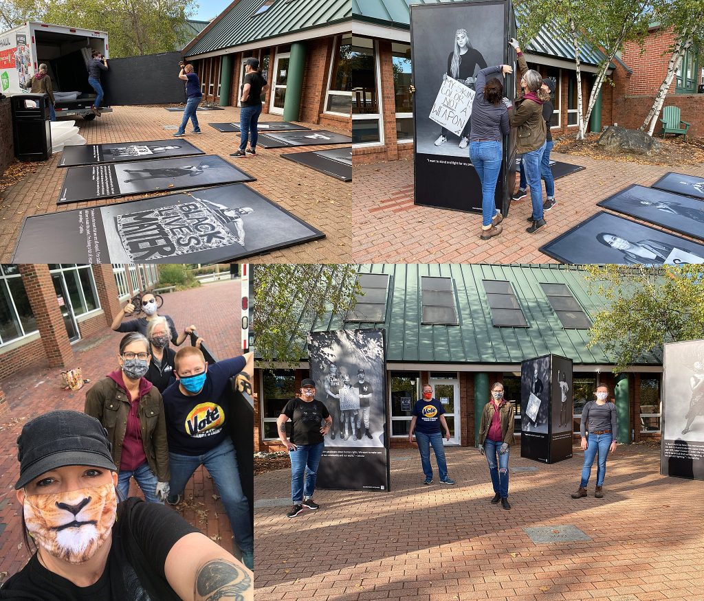 Moving the exhibit from PSU to New Hampton School