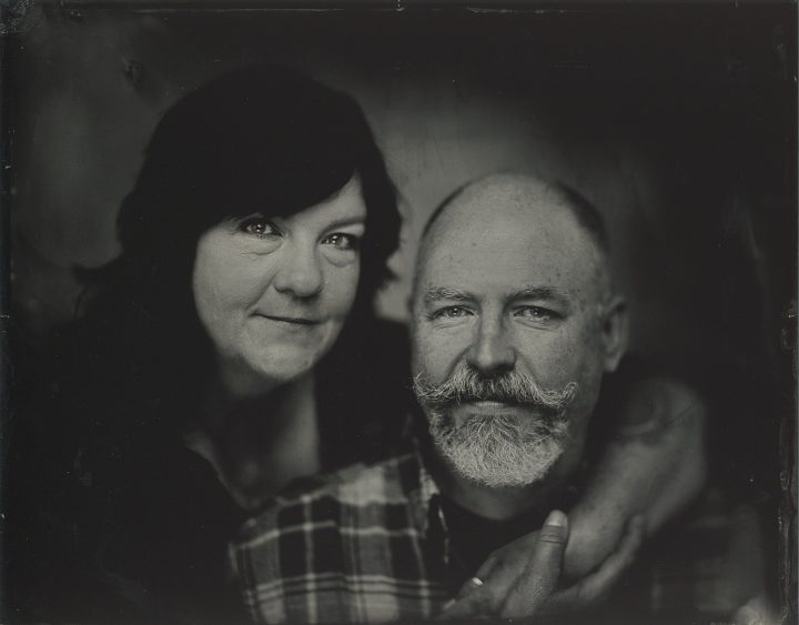 Tintype portrait of a couple