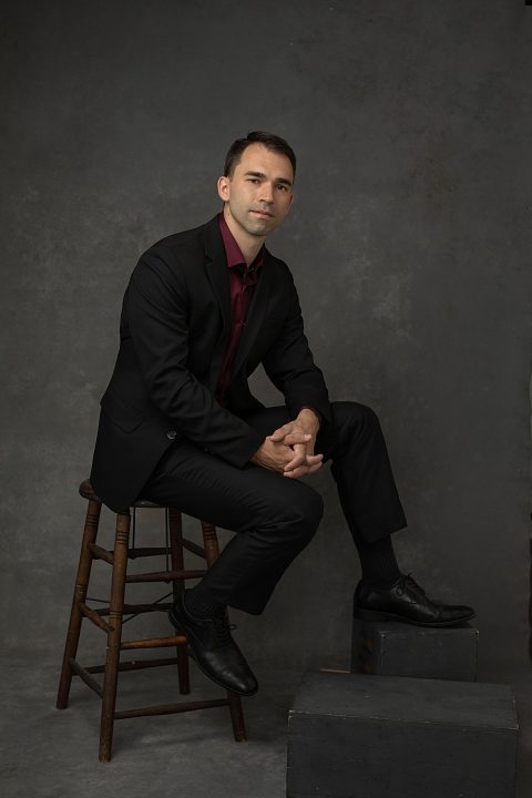 Studio portrait of pianist and professor Adam Mayon