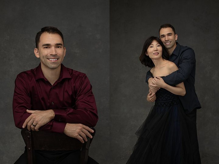 NH studio portraits of musicians Adam Mayon and Zi Liang