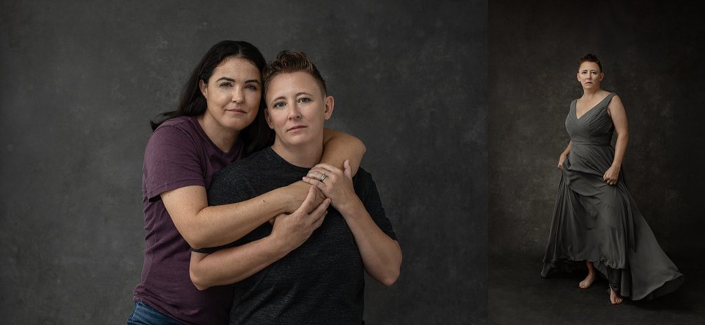 Casual portraits for a same sex couple - tenth anniversary photos