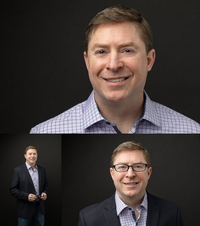 A collage of images from David's "headshot refresh" session