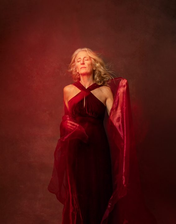 "Radiant," a conceptual fine art portrait of a woman in red.