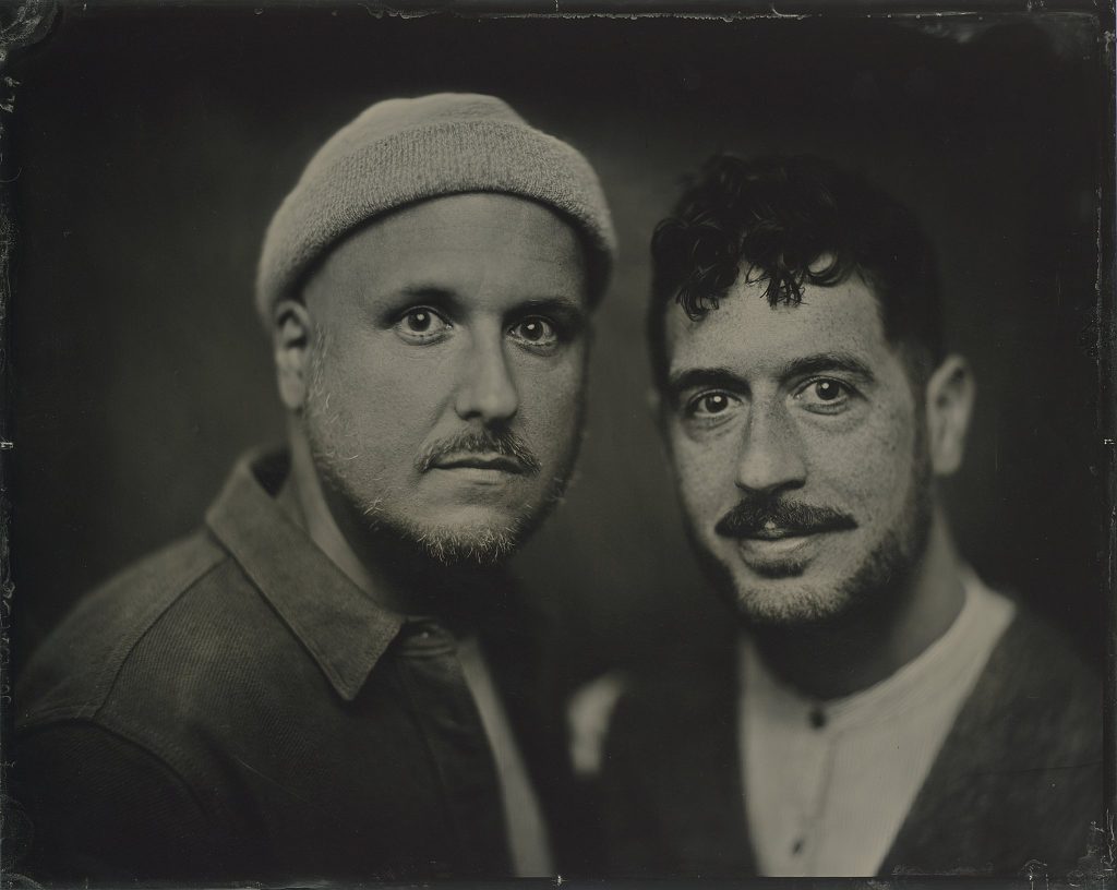 8x10 tenth anniversary tintype portrait of Joseph and Matthew