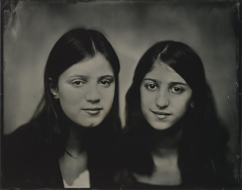 ©Maundy Mitchell - 8x10 tintype portrait: Sisters - Published in The Hand Magazine
