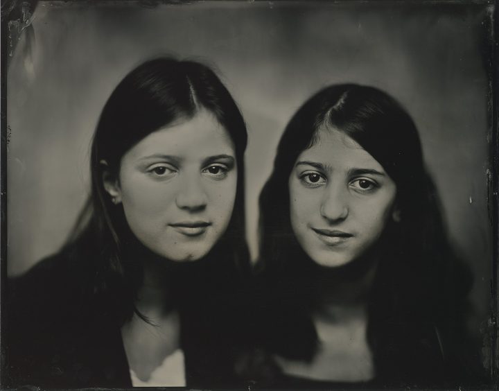 "Sisters" a tintype portrait by Maundy Mitchell ©2022