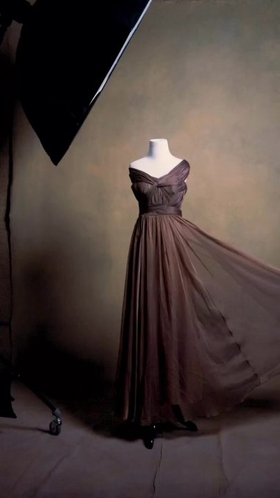 Silk dress from studio wardrobe