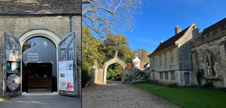 Photos of the outside of the William Henry Fox Talbot Museum and Lacock Abbey