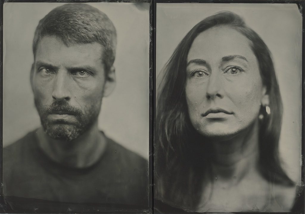 Two individual tintype portraits
