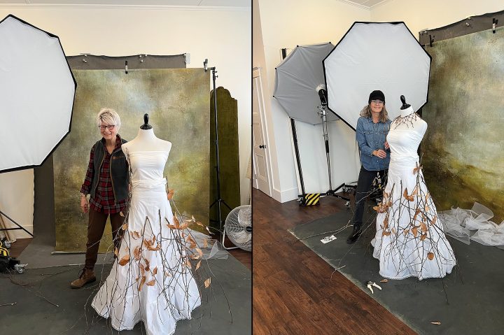 Behind the scenes - the making of Rebecca's "Winter's Mistress" outfit for her Unforgettable: the Over 50 Revolution portrait session