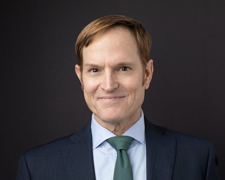 Headshot of PSU Provost Nate Bowditch with black background