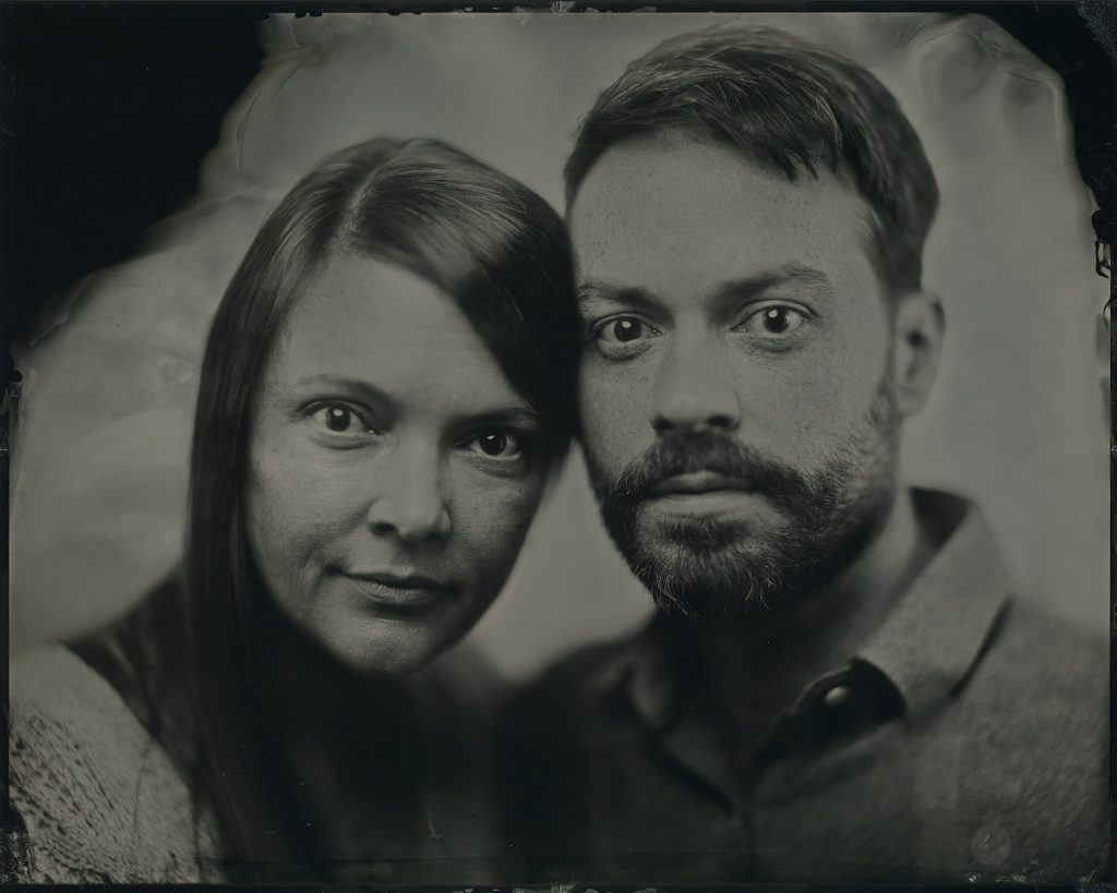 Matt and Laurent, scan of a handmade tintype