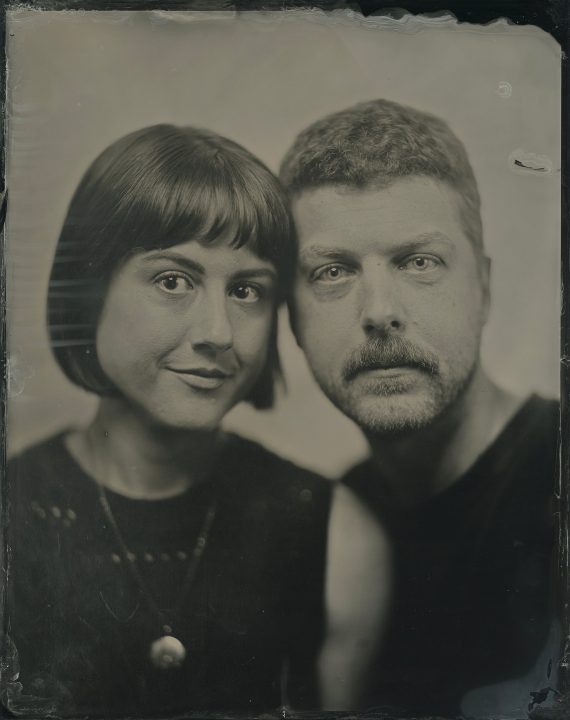 Rebecca & Jonathan's 8x10 tintype anniversary portrait