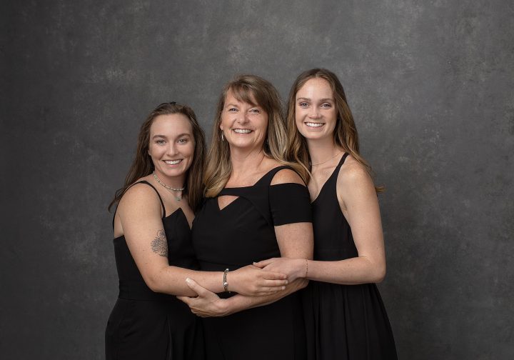 A portrait of mother and daughters