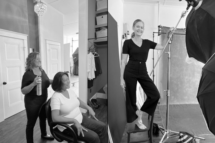 Behind the scenes during Lisa's portrait session for Extraordinary: the Over 50 Revolution