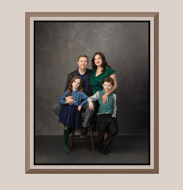 framed canvas family portrait