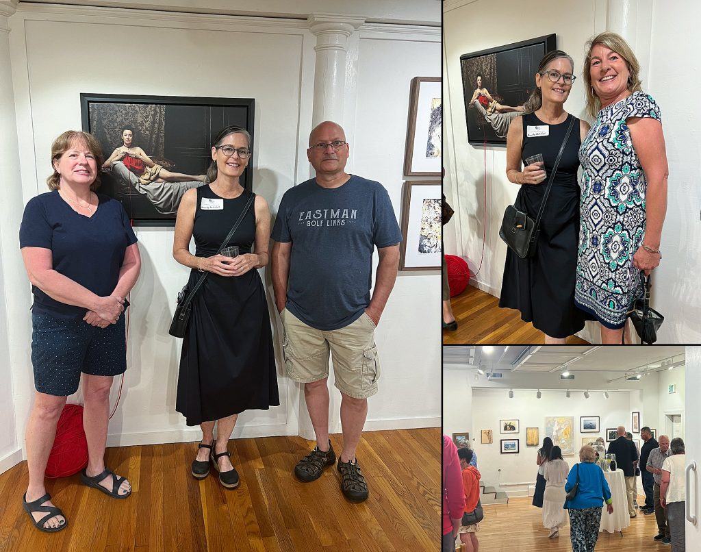 Opening reception of the Library Arts Center's Juried Regional Exhibit 2024. Maundy with family and friends