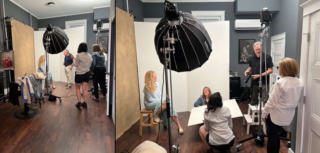 Behind the scenes at Maundy Mitchell's Portrait Photography Workshop in Plymouth, NH