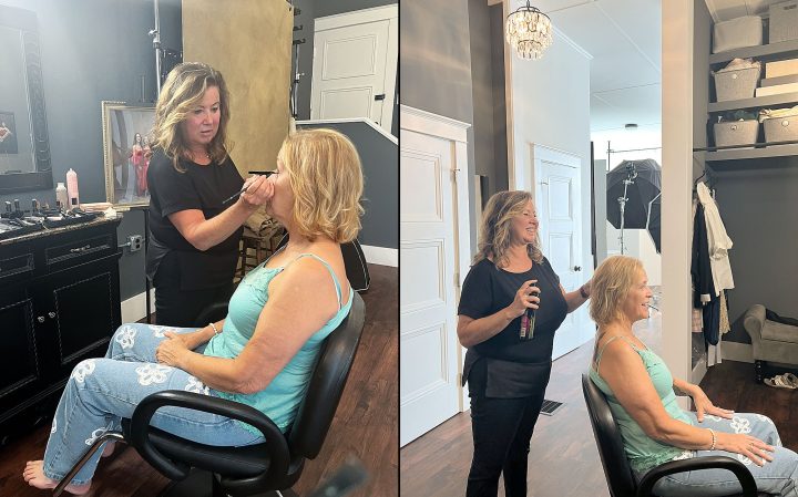 The Over 50 Revolution - Wendy - Before her session, enjoying hair and makeup styling by Donna Cotnoir