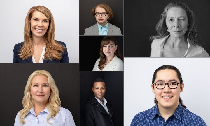 A collage of headshots that project success