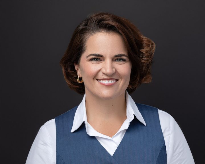 Headshot with a black background