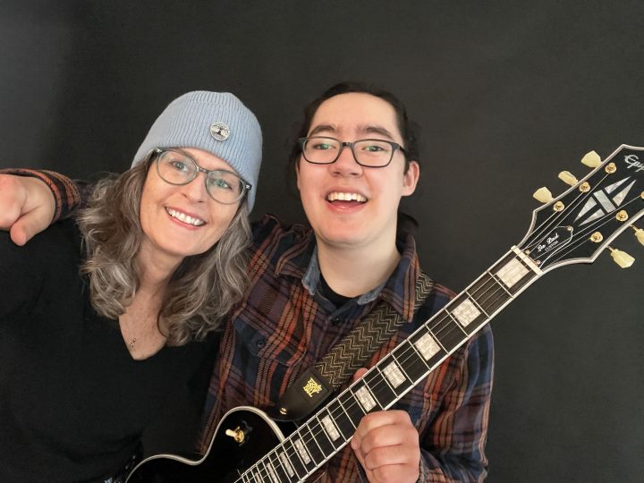 Maundy Mitchell with son, David